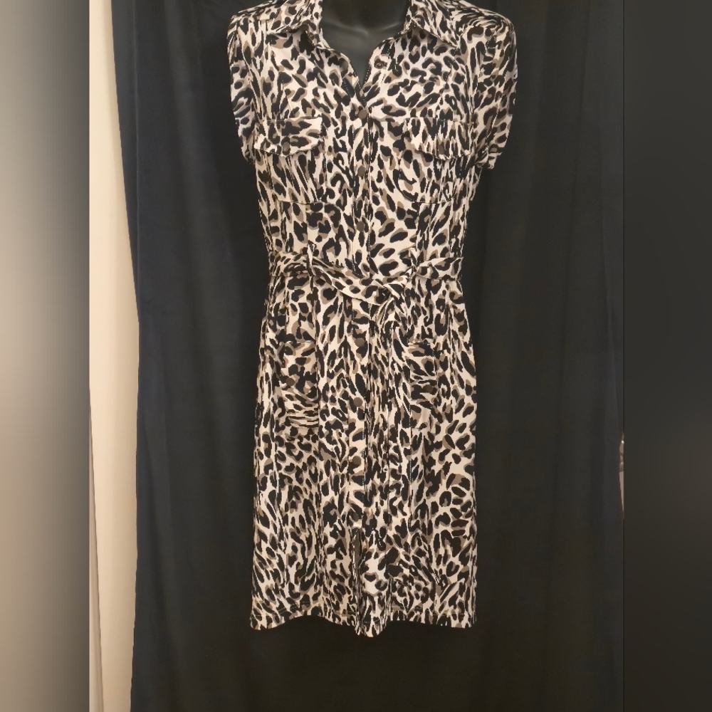 Joseph Ribkoff Animal Print Midi Dress